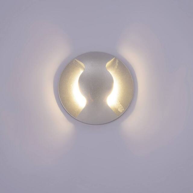Netlighting Modern LED Outdoor Wall Lamp Silver Warm White 3000K 300lm IP44 - image 1