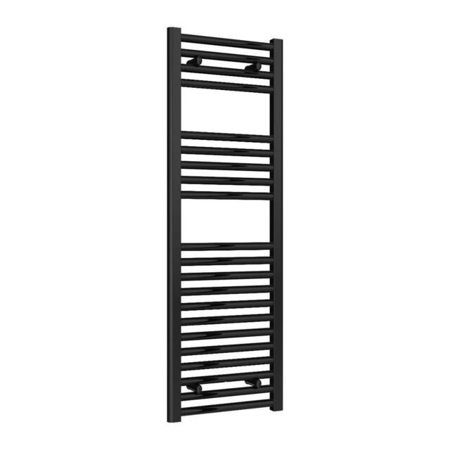 Bathroom Kingdom Diva Black Straight Heated Towel Rail 1200x400 - image 1