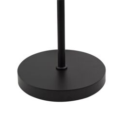 Happy Homewares Modern LED Floor Lamp in Matte Black with Smoked Glass Shade & Foot Switch - thumbnail 3