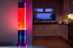 Nova Lighting Nova Glitter Lamp Rainbow in Red - Size: Medium