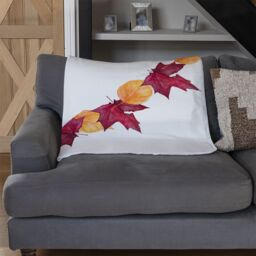 Benjamin Tate Design Diamond Autumn Reath Blanket in Natural - Size: 120 cm x 150 cm - thumbnail 2