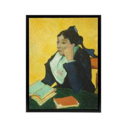 "Artery8 Madame Joseph Michel Ginoux Van Gogh Black Framed Canvas Wall Art in Yellow - Size: W12"" x H16""" - thumbnail 1