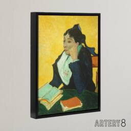 "Artery8 Madame Joseph Michel Ginoux Van Gogh Black Framed Canvas Wall Art in Yellow - Size: W12"" x H16""" - thumbnail 2