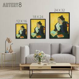 "Artery8 Madame Joseph Michel Ginoux Van Gogh Black Framed Canvas Wall Art in Yellow - Size: W12"" x H16""" - thumbnail 4