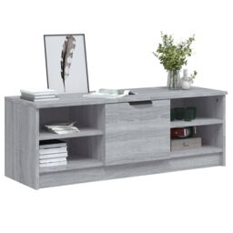 Berkfield Home TV Cabinet Grey Sonoma 102x35.5x36.5 cm Engineered Wood - thumbnail 4