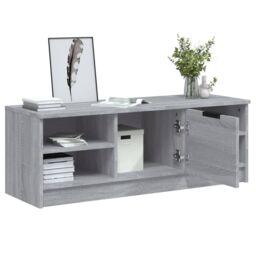 Berkfield Home TV Cabinet Grey Sonoma 102x35.5x36.5 cm Engineered Wood - thumbnail 5
