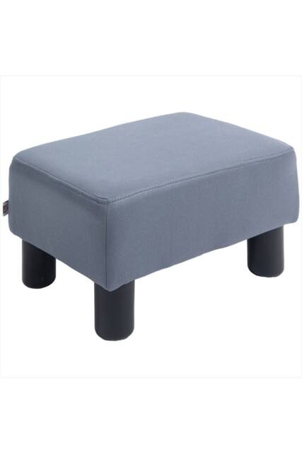 ERGOVEXA Microfiber Cloth Footstool, Grey - image 1