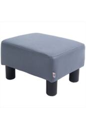 ERGOVEXA Microfiber Cloth Footstool, Grey - thumbnail 3