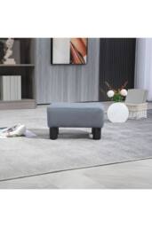 ERGOVEXA Microfiber Cloth Footstool, Grey - thumbnail 5