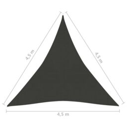 Berkfield Home Sunshade Sail 160 g/m ² Anthracite 4.5x4.5x4.5 m HDPE in Black - thumbnail 6