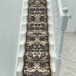runrug Stair Runner Carpet - Soft & Comfortable, 0.43 Inch - 'Melody' in Ivory - Size: 66 cm x 540 cm - thumbnail 3