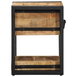 Berkfield Home Nightstand 40x40x40 cm Solid Mango Wood in Brown - Size: 40 x 40 x 40 cm - thumbnail 6