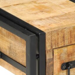 Berkfield Home Nightstand 40x40x40 cm Solid Mango Wood in Brown - Size: 40 x 40 x 40 cm - thumbnail 8