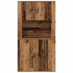 Berkfield Home Highboard Old Wood 80x33x150 cm Engineered Wood in Brown - Size: 80 x 33 x 150 cm - thumbnail 6