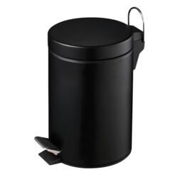 Premier Housewares Stylish Design 3Ltr Turqoise Pedal Bin, Compact Composite Bin For Kitchen, Convenient Bin With Handle in Black