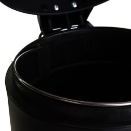Premier Housewares Stylish Design 3Ltr Turqoise Pedal Bin, Compact Composite Bin For Kitchen, Convenient Bin With Handle in Black - thumbnail 5