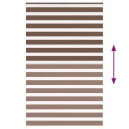 Berkfield Home Elegant Zebra Blind Brown 140x200 cm Fabric Width 135.9 cm Polyester - thumbnail 5