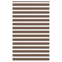 Berkfield Home Elegant Zebra Blind Brown 140x200 cm Fabric Width 135.9 cm Polyester - thumbnail 2