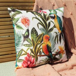 Evans Lichfield Parrots Tropical Water & UV Resistant Outdoor Cushion - thumbnail 1