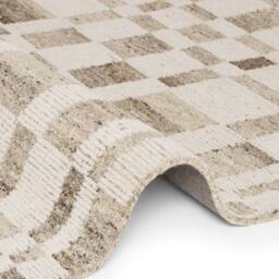 THE RUGS Vikosa Wool Rug Structa Handcrafted Cream Brown Abstract - Size: 160 cm x 230 cm - thumbnail 5