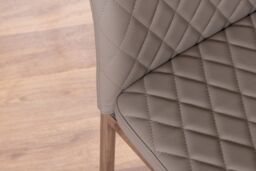 FurnitureboxUK Giovani Grey White Modern High Gloss & Glass Dining Table & 4 Milan Chairs Set in Beige - thumbnail 4