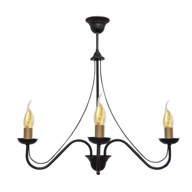 Netlighting Malbo Multi Arm Pendant Ceiling Light Black Patina 60cm