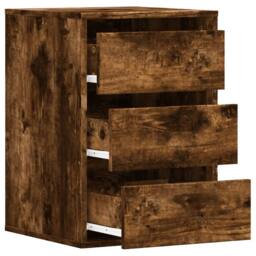 Berkfield Home Corner Chest of Drawers Smoked Oak 40x41x58 cm Engineered Wood in Brown - Size: 40 x 41 x 58 cm - thumbnail 5
