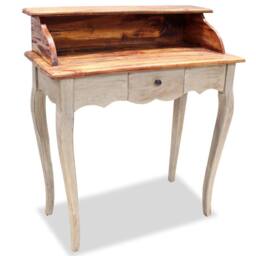 Berkfield Home Writing Desk Solid Reclaimed Wood 80x40x92 cm in Brown - Size: 80 x 40 x 92 cm - thumbnail 1