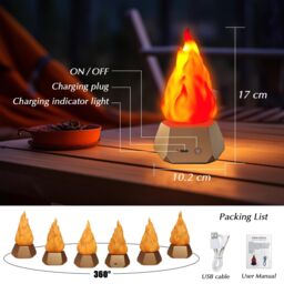 Leaper Pack of 1 LED Outdoor Camping & Garden Decorative Flame Effect Light in Gold - thumbnail 5