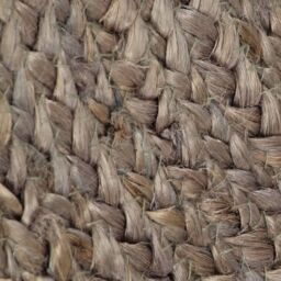 Berkfield Home Handmade Rug Jute Round 150 cm Grey - Size: 100 cm diameter - thumbnail 5