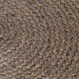 Berkfield Home Handmade Rug Jute Round 150 cm Grey - Size: 100 cm diameter - thumbnail 4