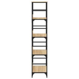Berkfield Home Bookshelf Sonoma Oak 50x33x153 cm Engineered Wood in Brown - Size: 50 x 33 x 153 cm - thumbnail 5