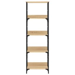 Berkfield Home Bookshelf Sonoma Oak 50x33x153 cm Engineered Wood in Brown - Size: 50 x 33 x 153 cm - thumbnail 4