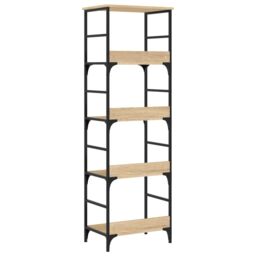 Berkfield Home Bookshelf Sonoma Oak 50x33x153 cm Engineered Wood in Brown - Size: 50 x 33 x 153 cm - thumbnail 6