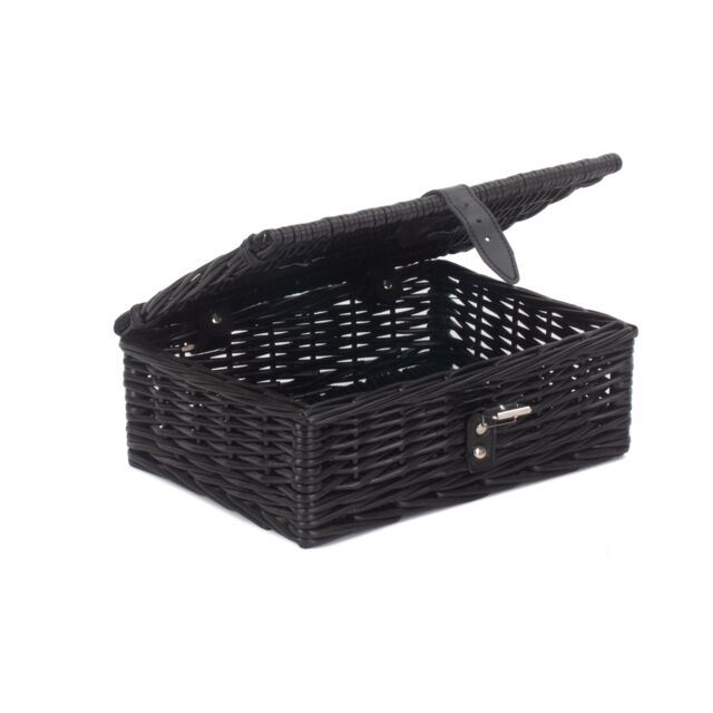 Red Hamper Wicker 30cm Black Hamper - image 1