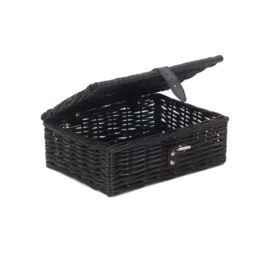 Red Hamper Wicker 30cm Black Hamper - thumbnail 1