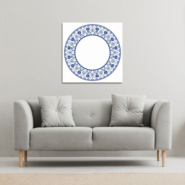 Benjamin Tate Design Folk Art (Canvas Print) / 61 x 61 x 4cm in Natural - Size: 61 x 61 x 4 cm - image 1