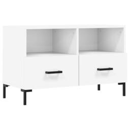 Berkfield Home TV Cabinet White 80x36x50 cm Engineered Wood - Size: 80 x 36 x 50 cm - thumbnail 1