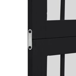 Berkfield Home Room Divider 4 Panels Black Solid Wood Paulownia - thumbnail 6