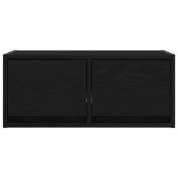 Berkfield Home TV Cabinet Black Oak 60x31x25.5 cm Engineered Wood - thumbnail 6