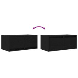 Berkfield Home TV Cabinet Black Oak 60x31x25.5 cm Engineered Wood - thumbnail 9