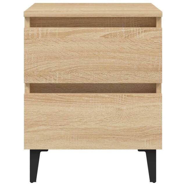 Berkfield Home Sturdy Bed Cabinet Sonoma Oak 40x35x50 cm Engineered Wood in Light Tan - Size: 40 x 35 x 50 cm - image 1