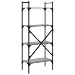 Berkfield Home Bookcase 4-Tier Grey Sonoma 56x31.5x138.5 cm Engineered Wood - thumbnail 6