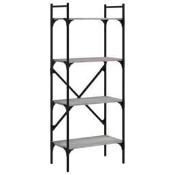 Berkfield Home Bookcase 4-Tier Grey Sonoma 56x31.5x138.5 cm Engineered Wood - thumbnail 2
