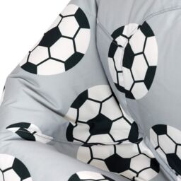 icon Kids Classic Medium Football Print Dome Bean Bag in Pale Grey - Size: Small - thumbnail 6
