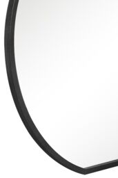 MirrorOutlet Black Framed Flat Bottom Circular Garden Wall Mirror (126CM X 120CM) - Size: 1 Pack - thumbnail 5