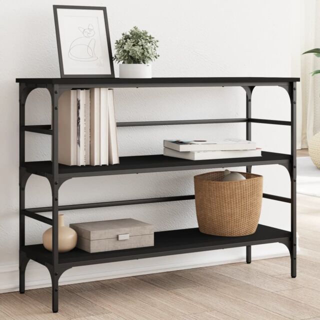 Berkfield Home Console Table Black 100x32x75 cm Engineered Wood - Size: 100 x 32 x 75 cm - image 1