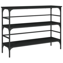 Berkfield Home Console Table Black 100x32x75 cm Engineered Wood - Size: 100 x 32 x 75 cm - thumbnail 2