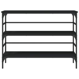 Berkfield Home Console Table Black 100x32x75 cm Engineered Wood - Size: 100 x 32 x 75 cm - thumbnail 5