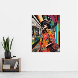 Artery8 Wall Art Print Paris Metro Parisian Fashion Collage Artwork Rainbow Train Station Retro Colour Patterns Vibrant Colourful Bold Pop Art Modern - thumbnail 4